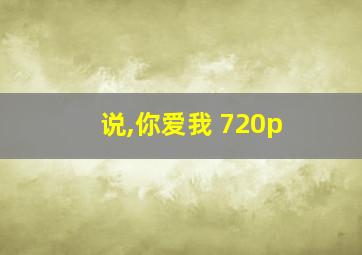 说,你爱我 720p